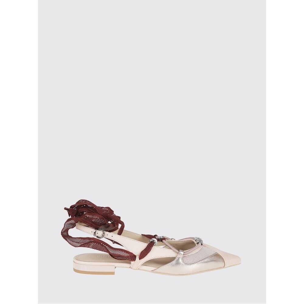 Pinko Women Gianira 30 Slingback Ballerinas In Leather And Mesh Pinko